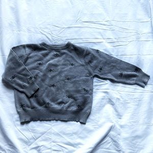 Child Sweater- Gray Skull 4/5